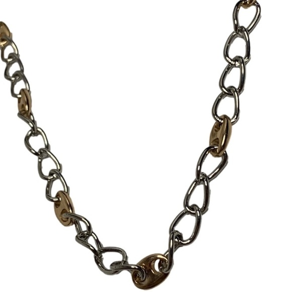 Golden silver chain necklace - Picture 2 of 5